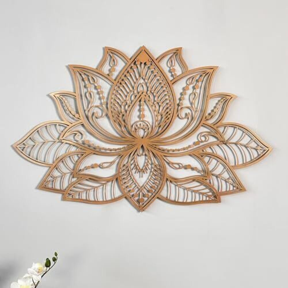 2910 Mandala Metal Wall Decor Lotus Flower Meditation Room Decor